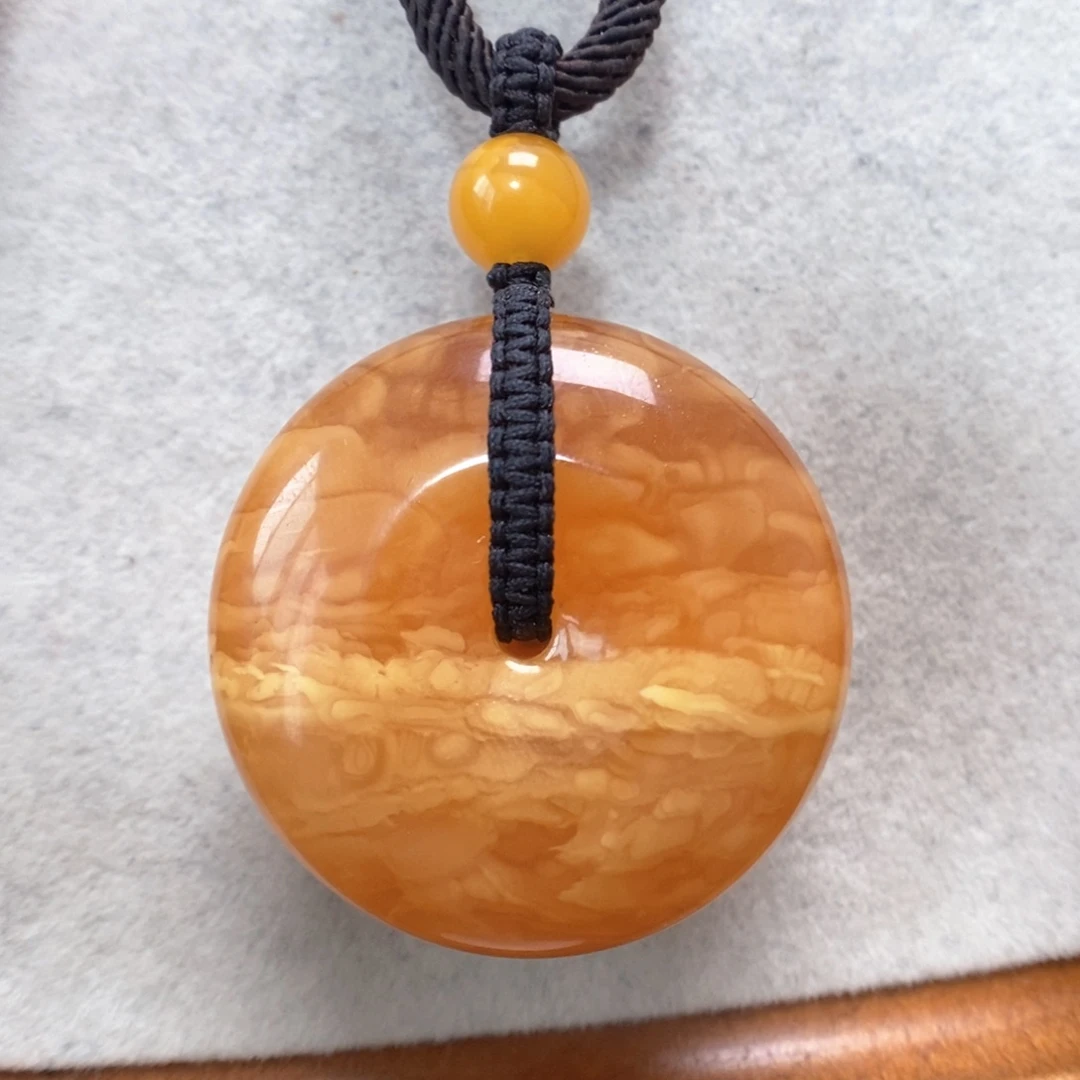 蜜蜡未镶嵌项链吊坠