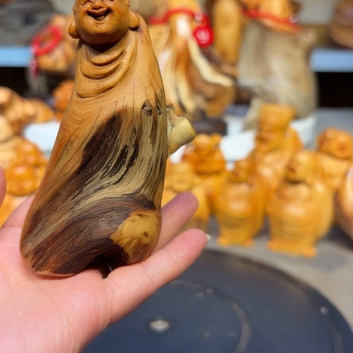 柏木太行崖柏弥勒佛