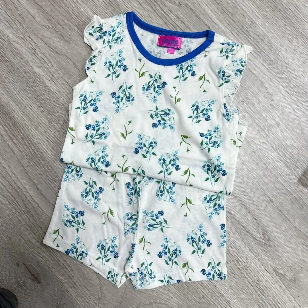 日系吸湿排汗，居家A类家居服套装夏款女童宝宝小童男童