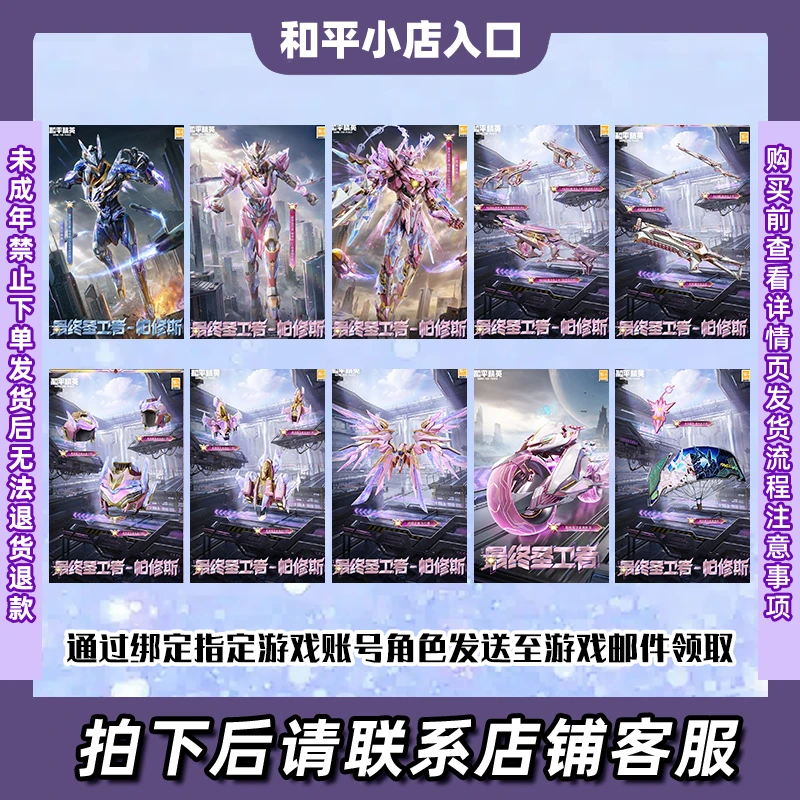 和平精英小店【最终圣卫者】新红装终晖之翼飞行器摩托VECTOR升级枪