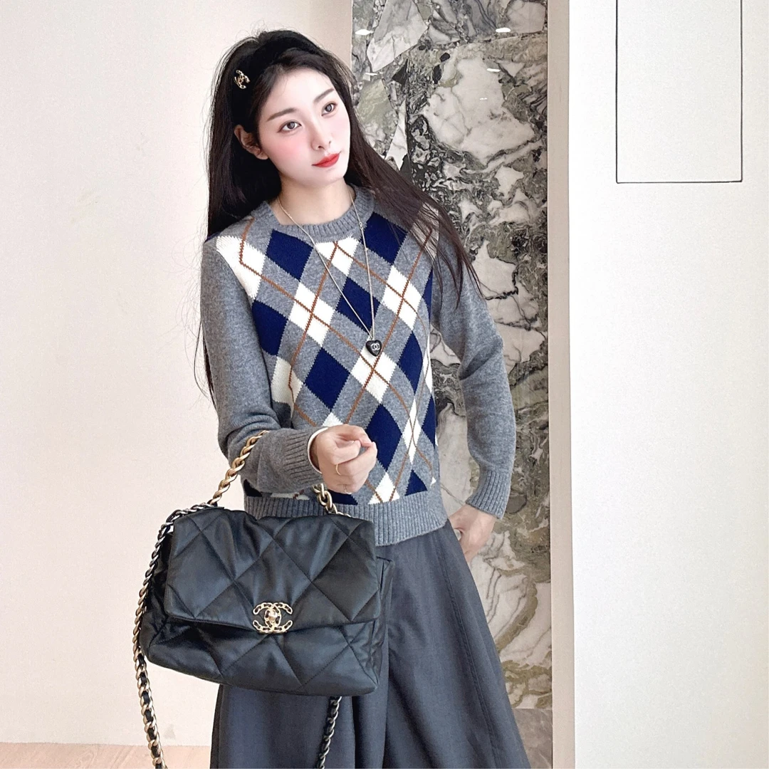 [菱形长袖]长袖针织衫新款（不能机洗甩）50984