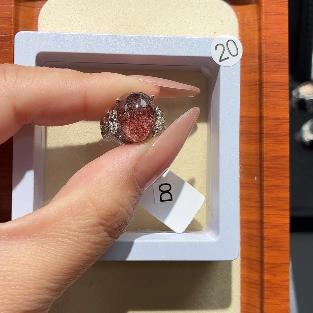 l***q水晶戒指银S925镶嵌