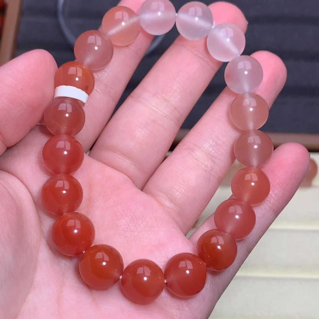 南红玛瑙未镶嵌珠宝半成品渐变单圈2