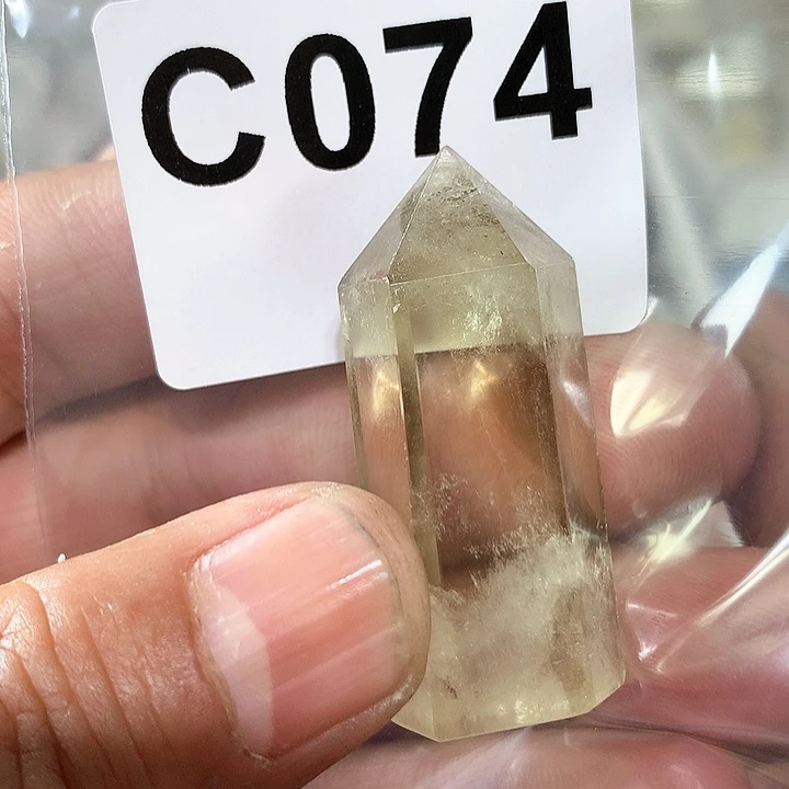 黄晶天然水晶柱子C074未镶嵌