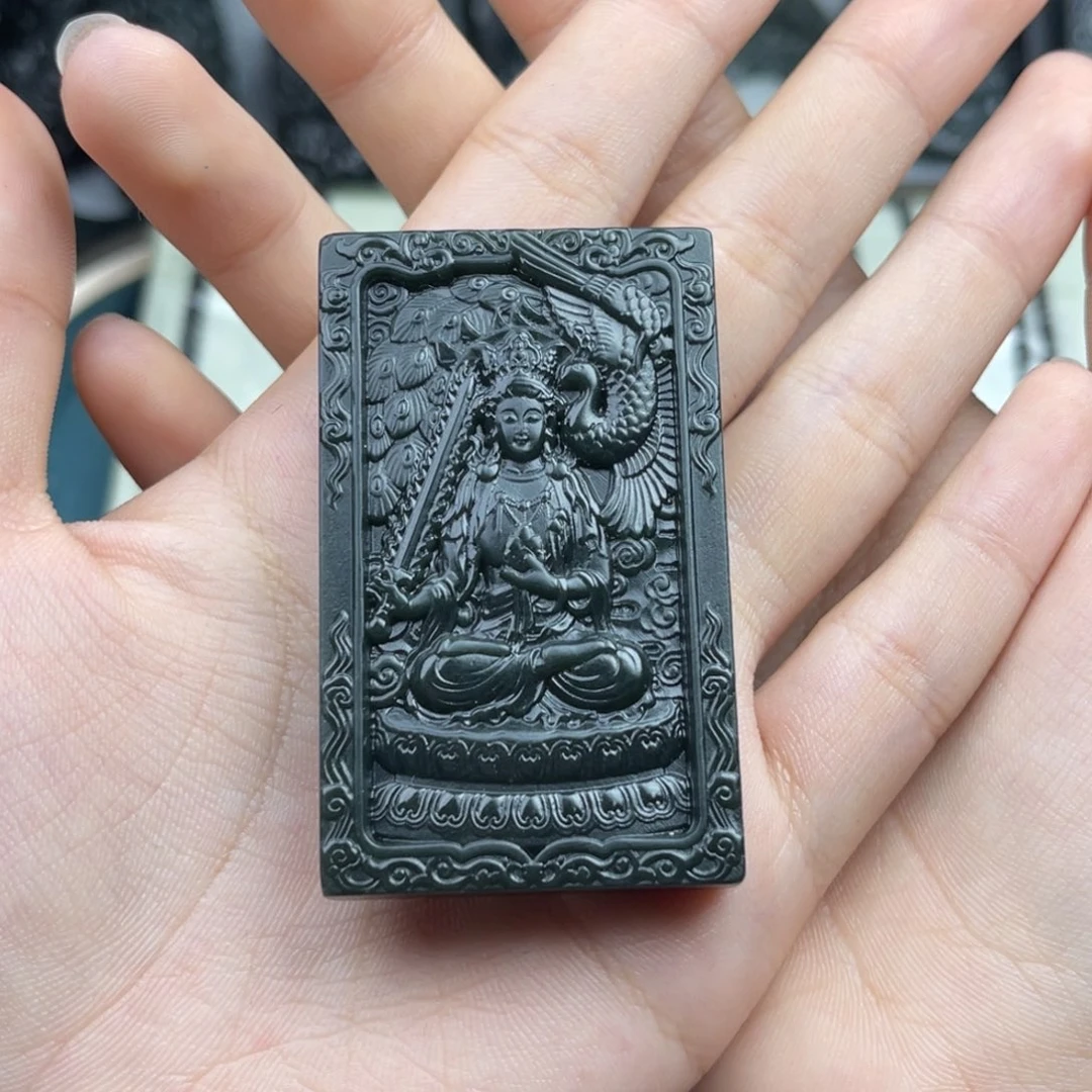 和田玉未镶嵌颈饰羽