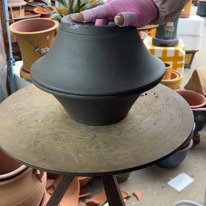 紫砂宜兴紫砂花盆27+27斗盆