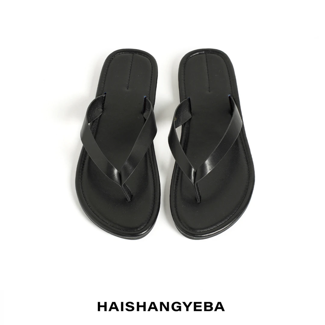 【海上叶爸】新款2025百搭超纤薄底防滑橡胶底人字拖