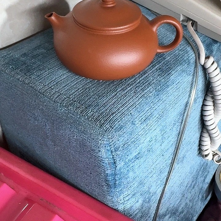 茶壶紫砂琴**然朱泥寒江180cc半手