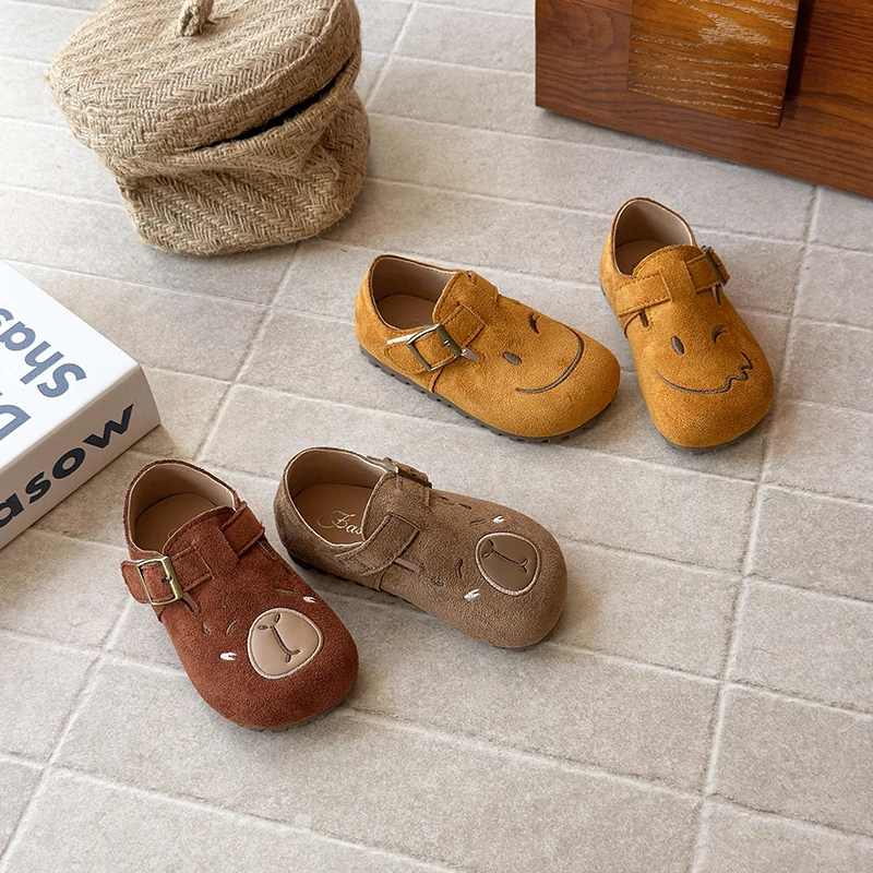 魔术贴宝宝（）皮鞋公主鞋春季小童女童儿童春秋休闲软底勃肯轻奢