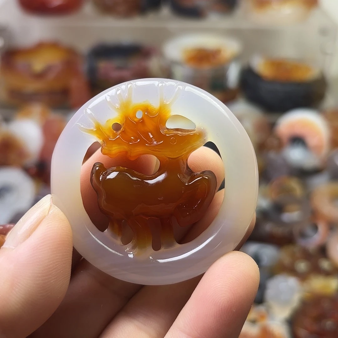 玛瑙/玉髓未镶嵌吊坠(不含链)