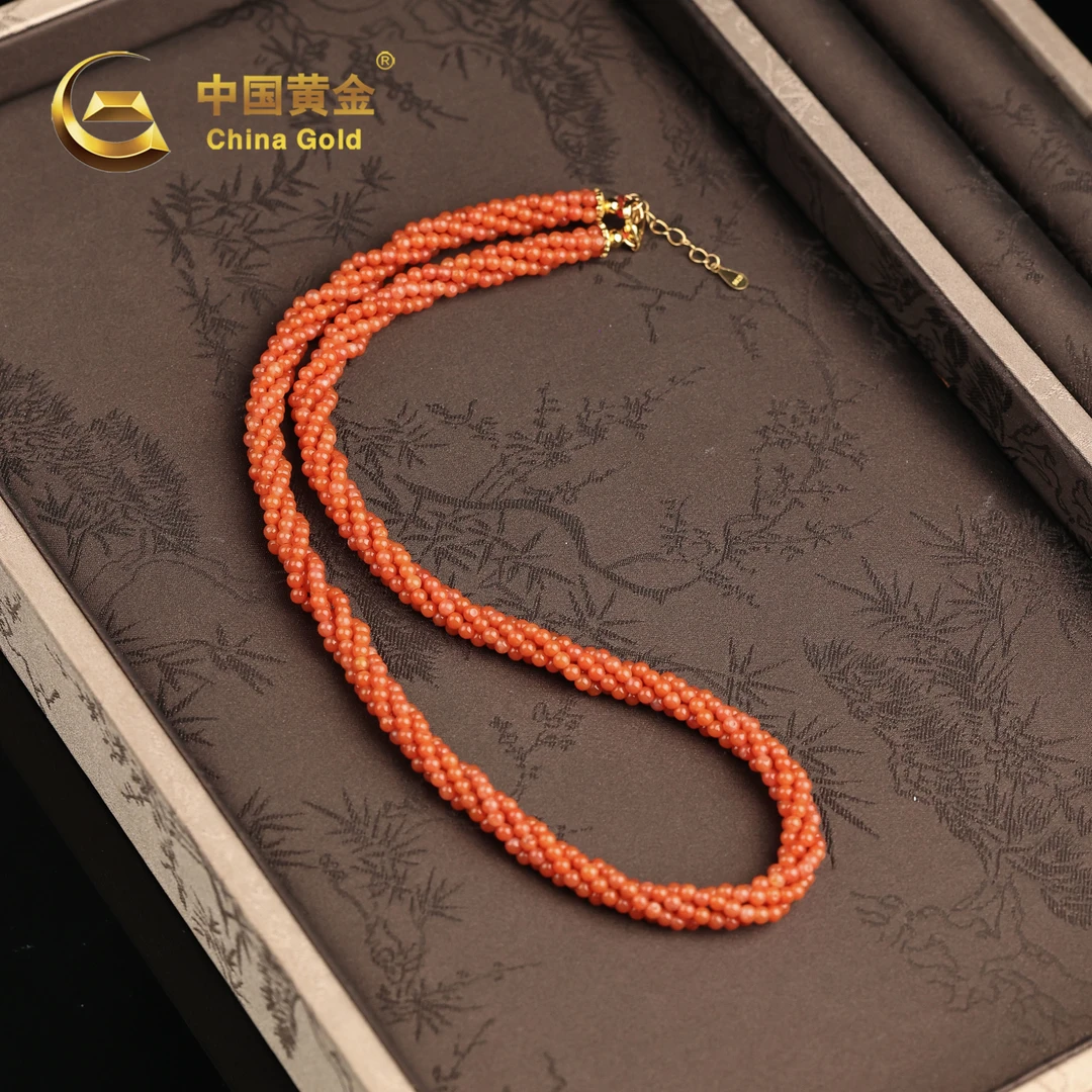 【中国黄金】瑾瑜 | 南红*项链*S925银镶嵌-X2968-格