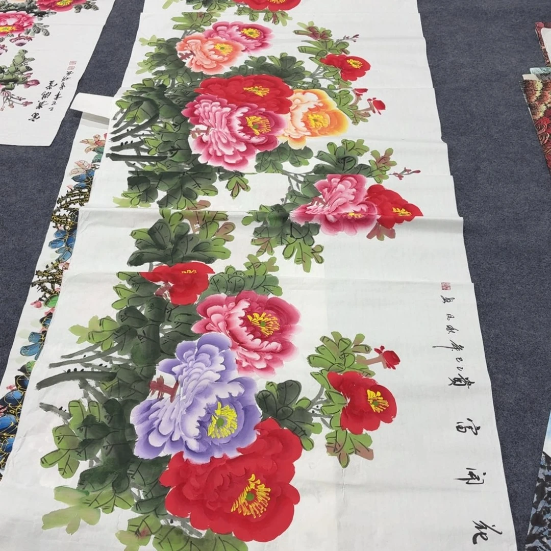 仙***姐国画3.5×1米画画画画画