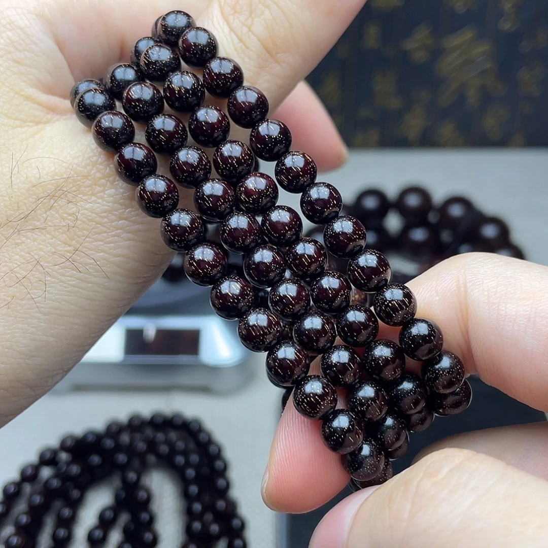 檀香紫檀（小叶紫檀）0.6 108颗 爆满金星