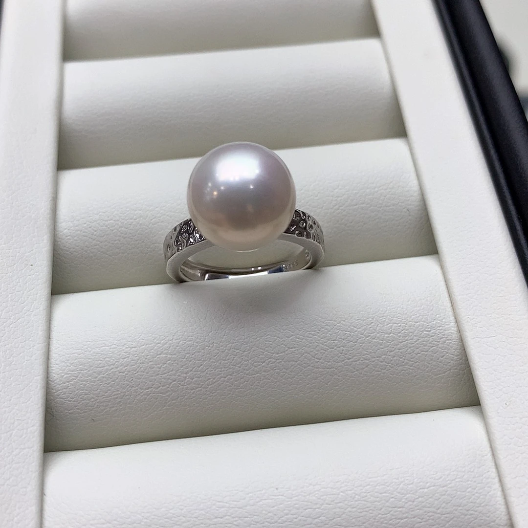 戒指银S925镶嵌淡水珍珠