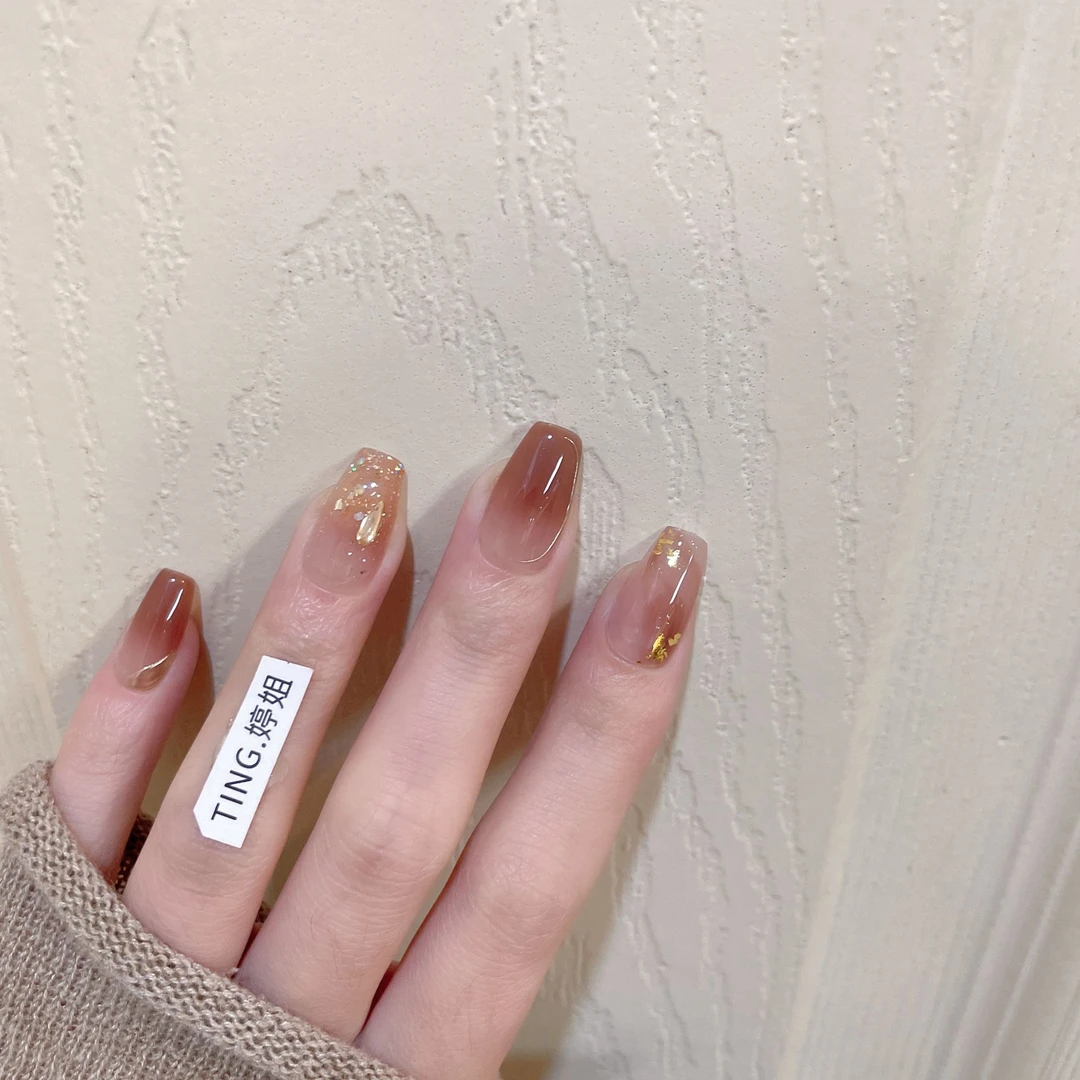 【桑德士】流苏渐变显白重工系 纯手工穿戴甲10片