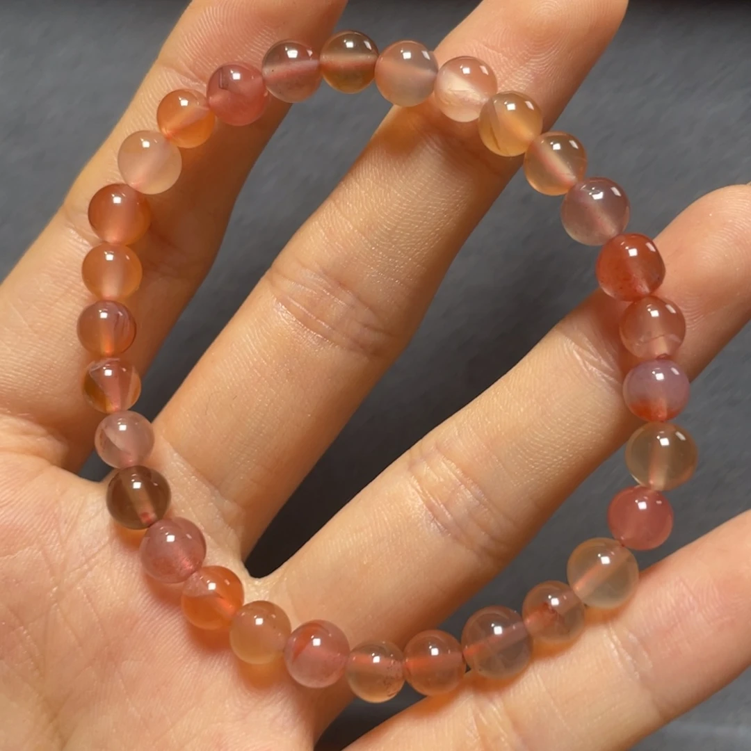 南红玛瑙冰飘单圈未镶嵌