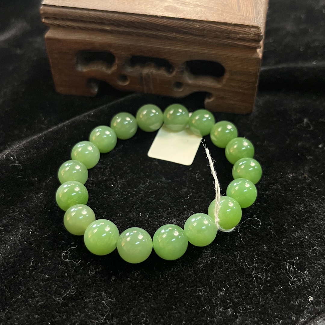 老鳯祥和田玉碧玉手串标124