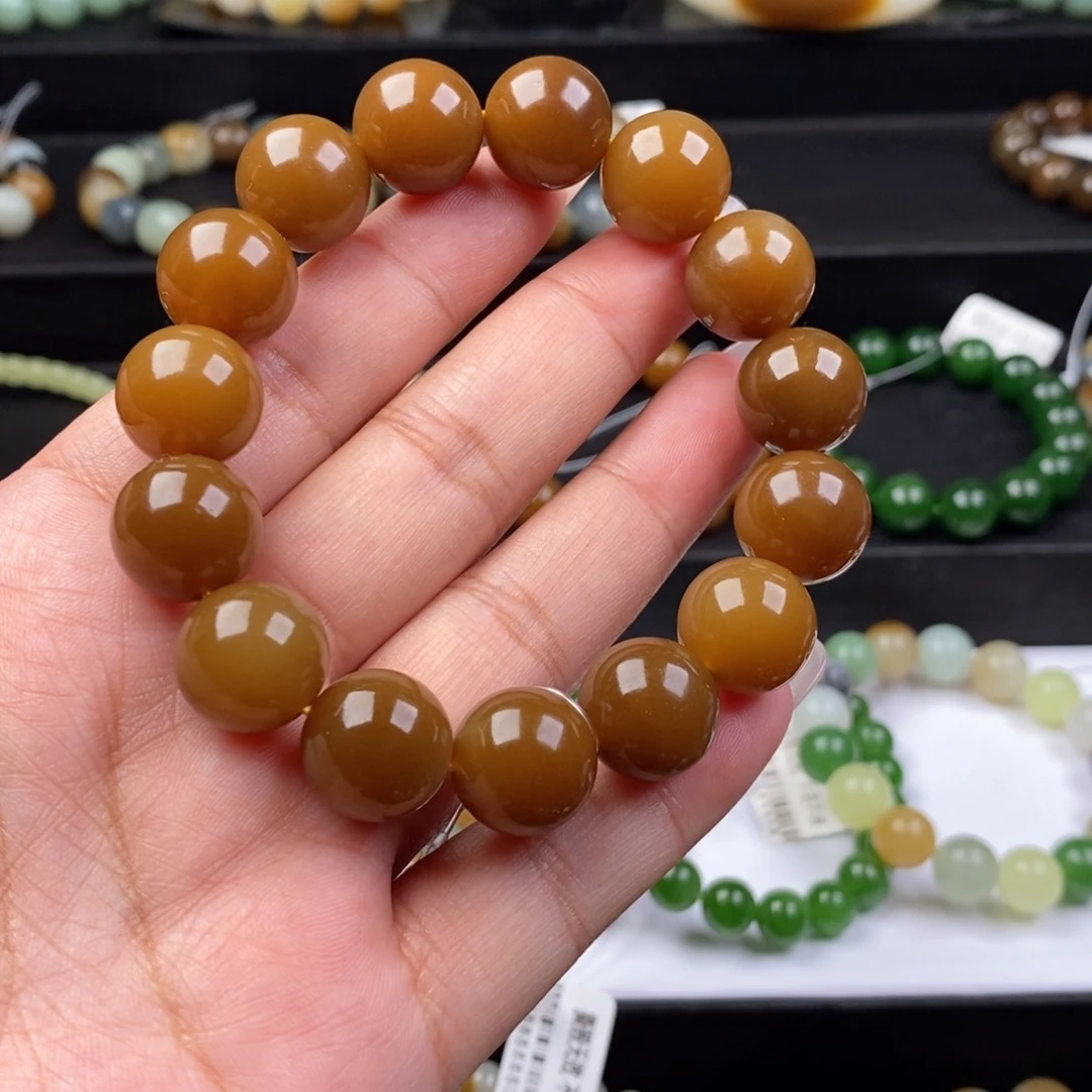 和田玉手串未镶嵌王*彬