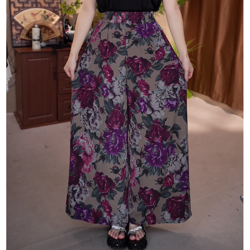 098/新款休闲时高级尚碎花百搭裙裤 C