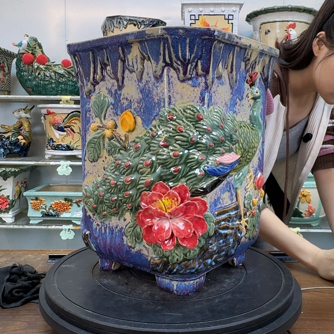 青***司孔雀盆内径23深度31