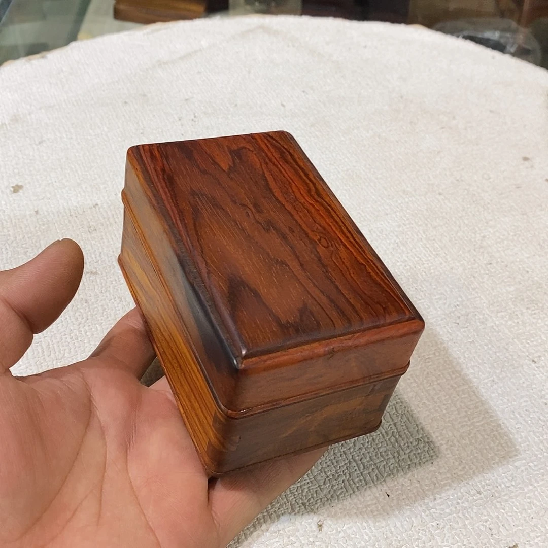 微凹黄檀（南美大红酸枝）扣盒11/7/6