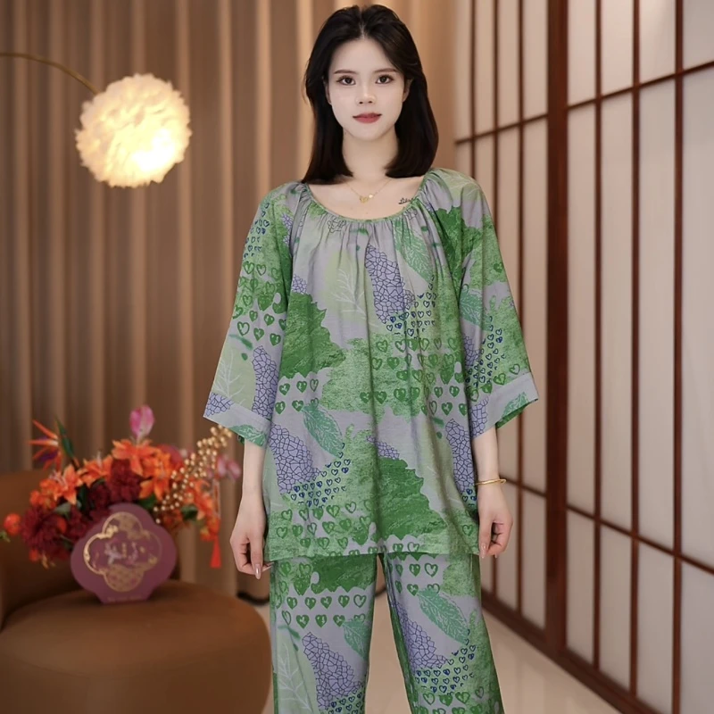 芙蓉世家【绿野仙踪~套装】新品爆款全棉春秋长袖家居服套装