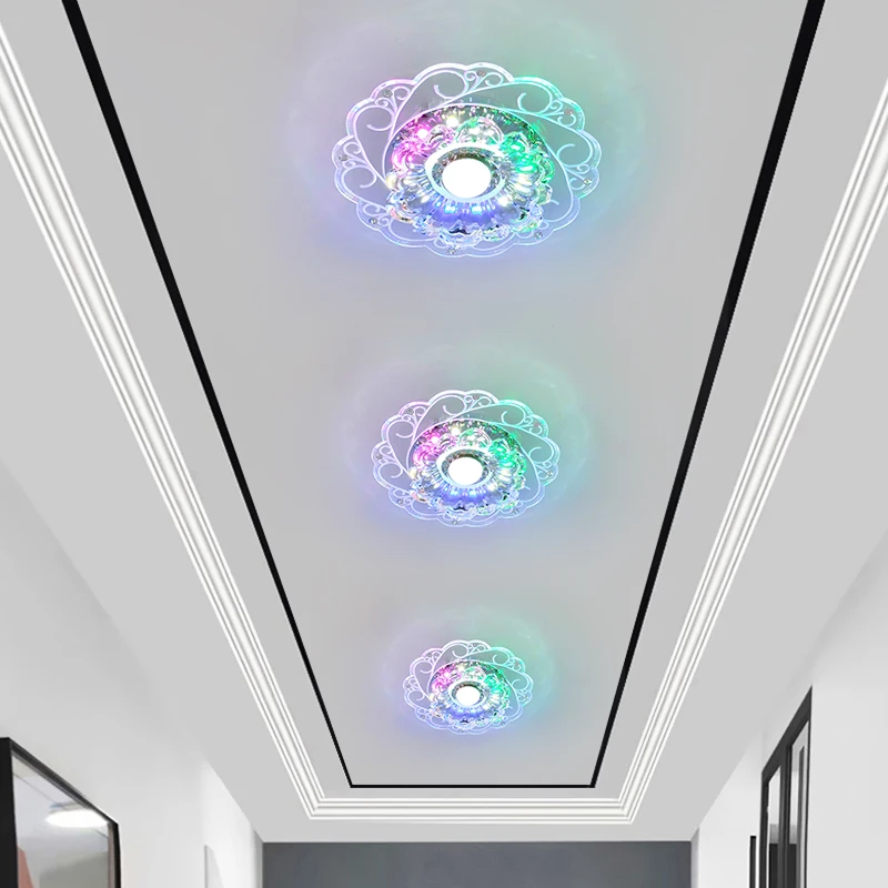 创意过道走廊灯简约玄关门厅灯吊顶入户灯嵌入式筒灯孔灯阳台顶灯