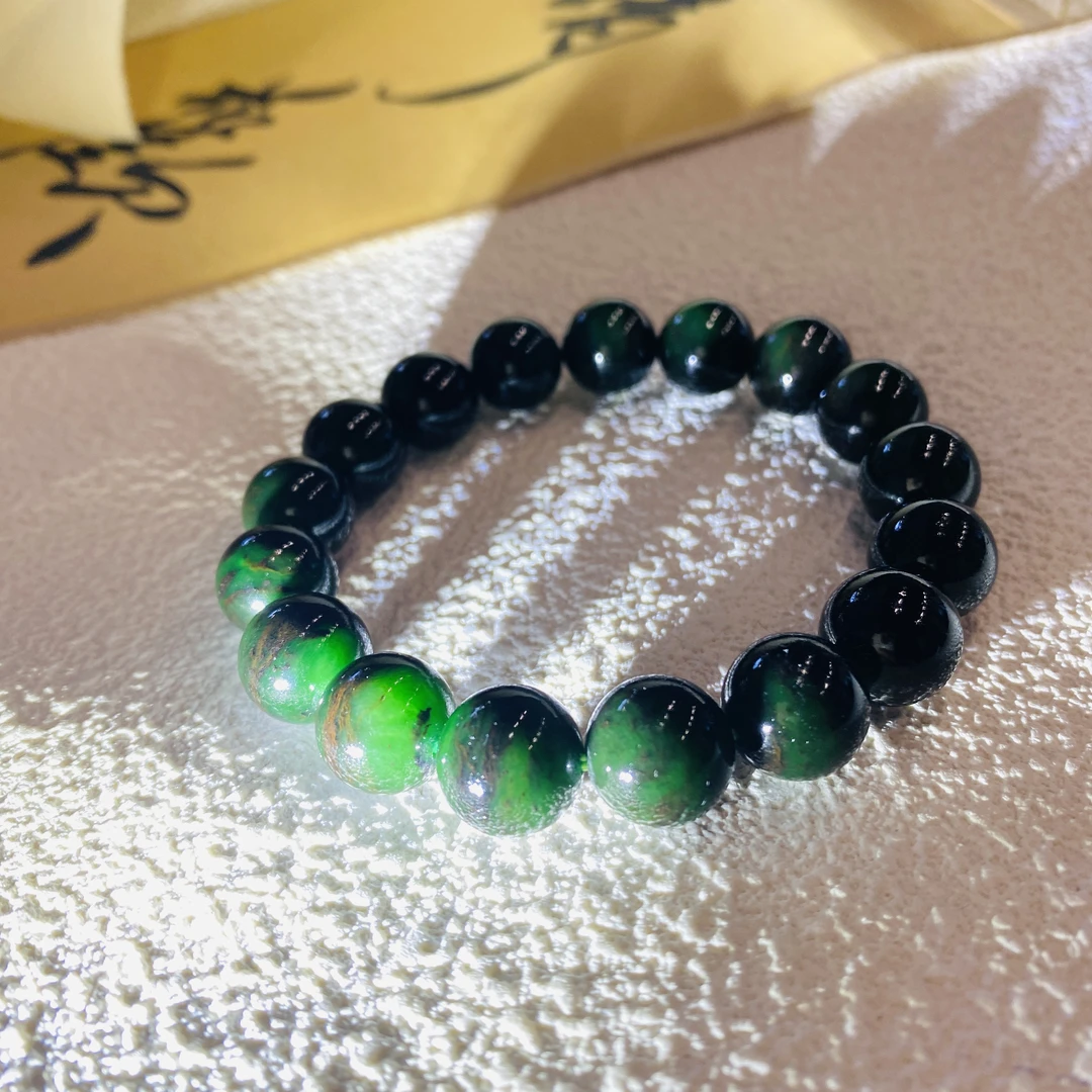 【V姐珠宝】GN11201 和田玉碧玉红皮手串 12mm