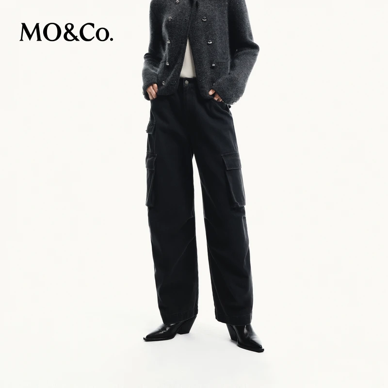 【达播用链接】MOCO天丝工装风宽松廓形弯刀束口休闲裤MBD3PATT06
