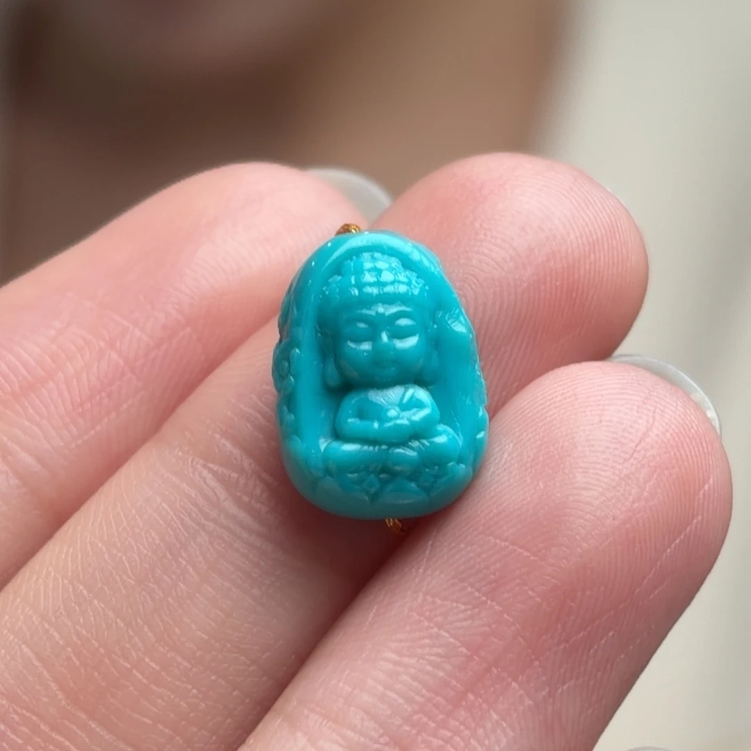 绿松石18K金镶嵌颈饰