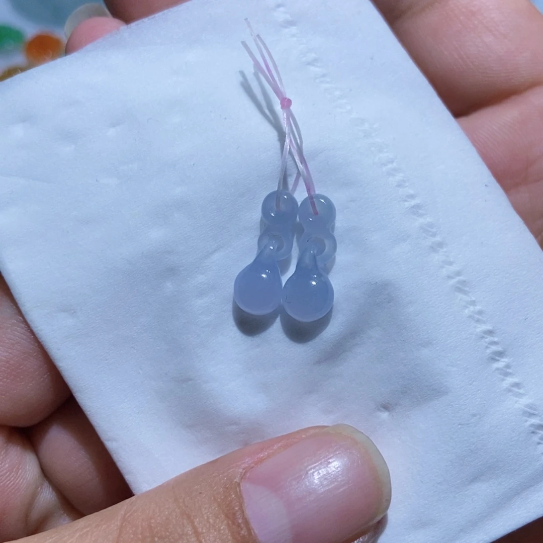 颈饰未镶嵌翡翠冰紫耳坠