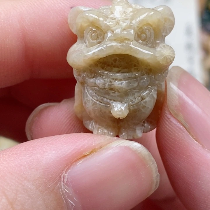 颈饰未镶嵌硅化珊瑚（珊瑚玉）小