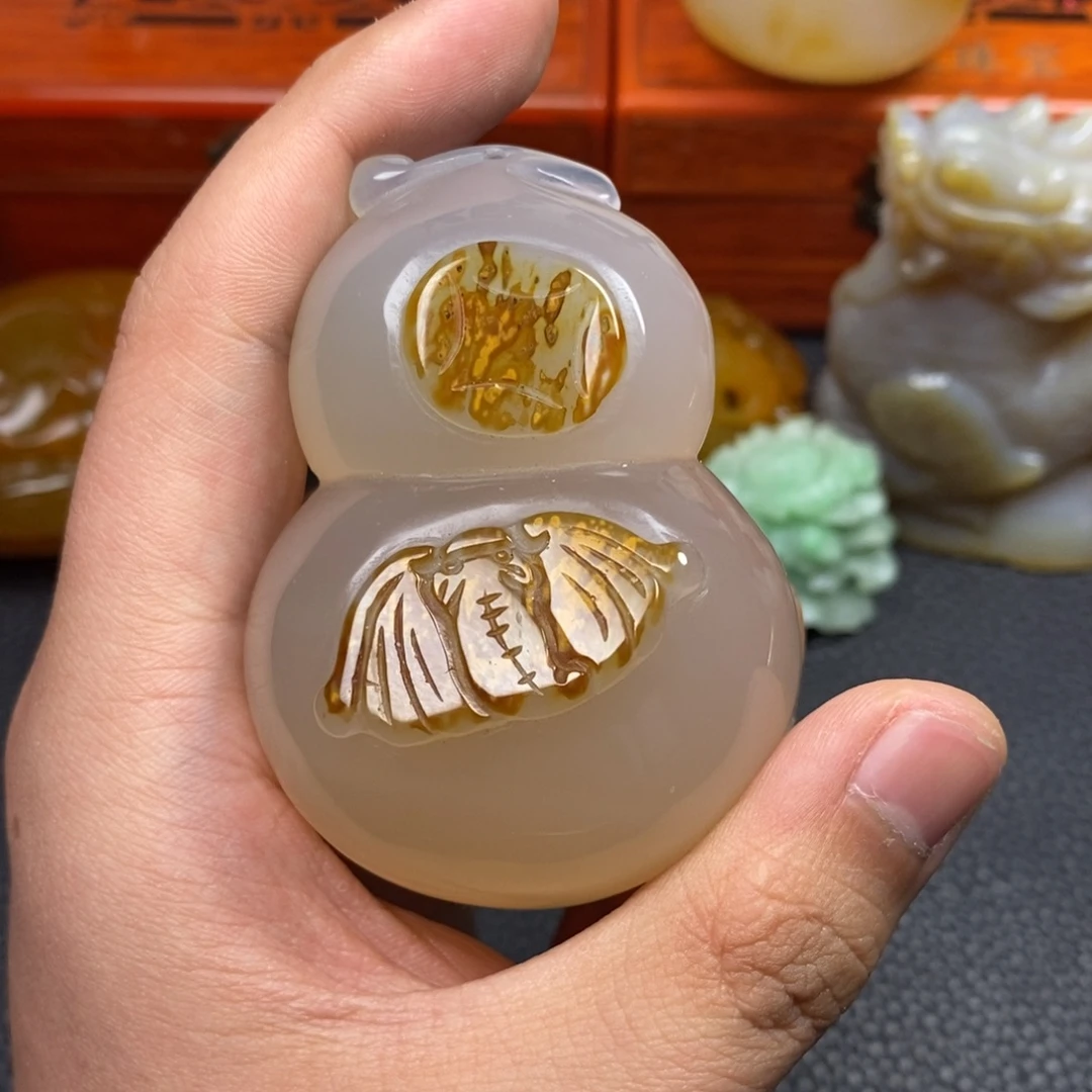 平***玛瑙/玉髓未镶嵌手把