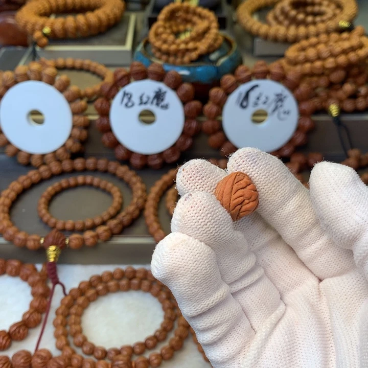 ****夏桃核手串秦岭龙纹