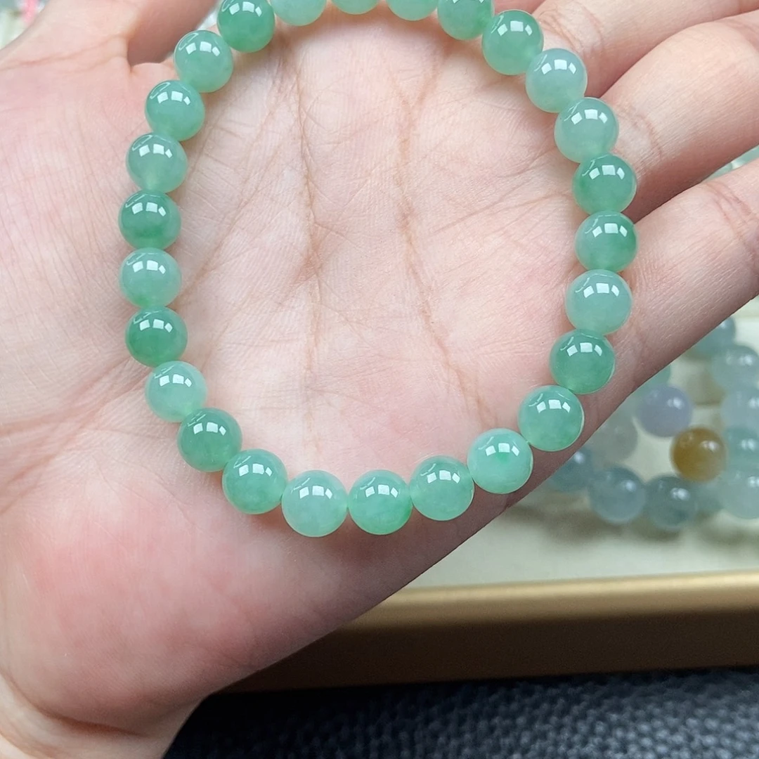翡翠未镶嵌手链卡7