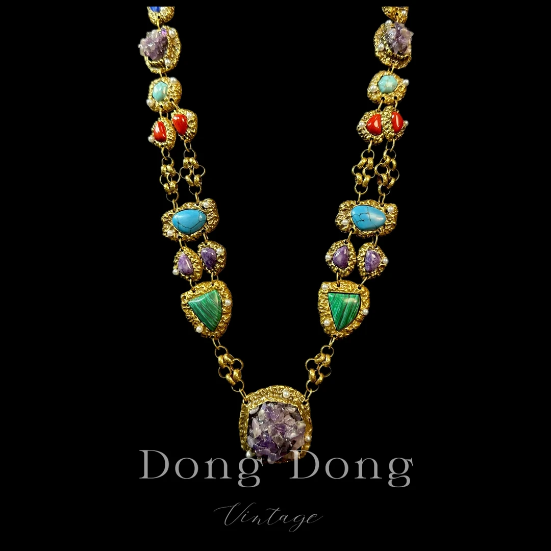 铜合金项链 铜合金中古重工项链【3101】中古收藏