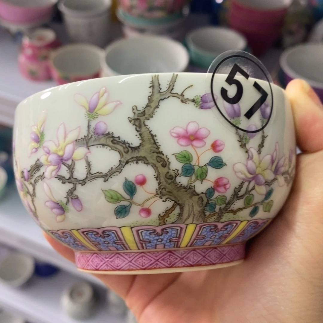祎*堂手绘柴窑单杯手工