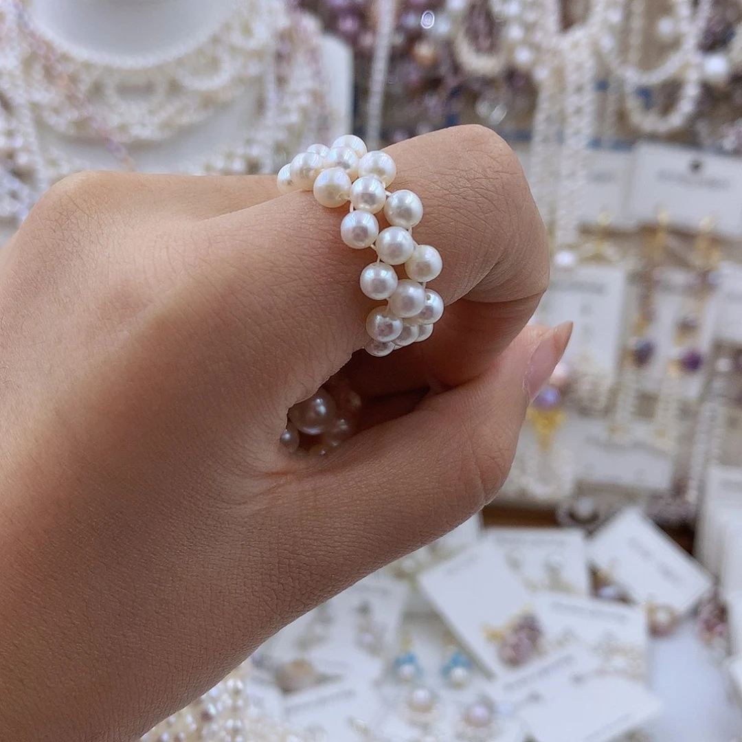 项链银S925镶嵌淡水珍珠