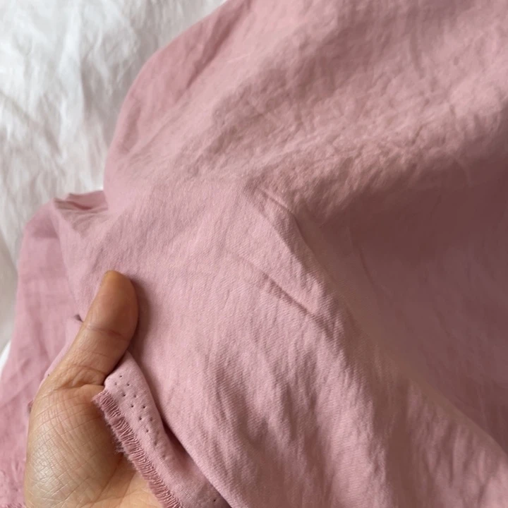 天丝（莱赛尔纤维）皮粉天丝亚麻1米