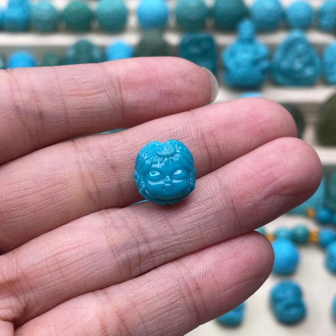 佛***子绿松石未镶嵌颈饰卡11