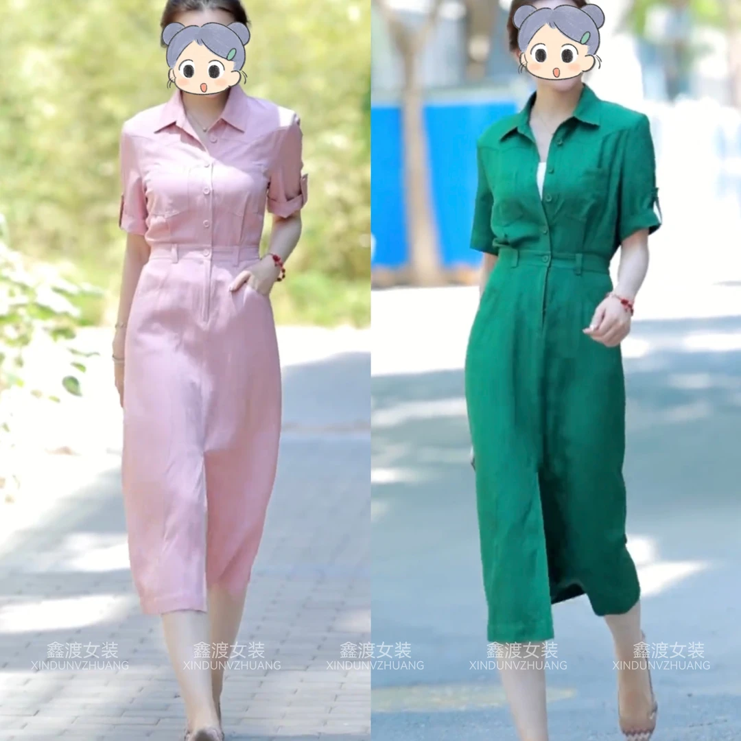 2025夏季新款时尚显瘦气质女士网红洋气连衣裙百搭款D21448