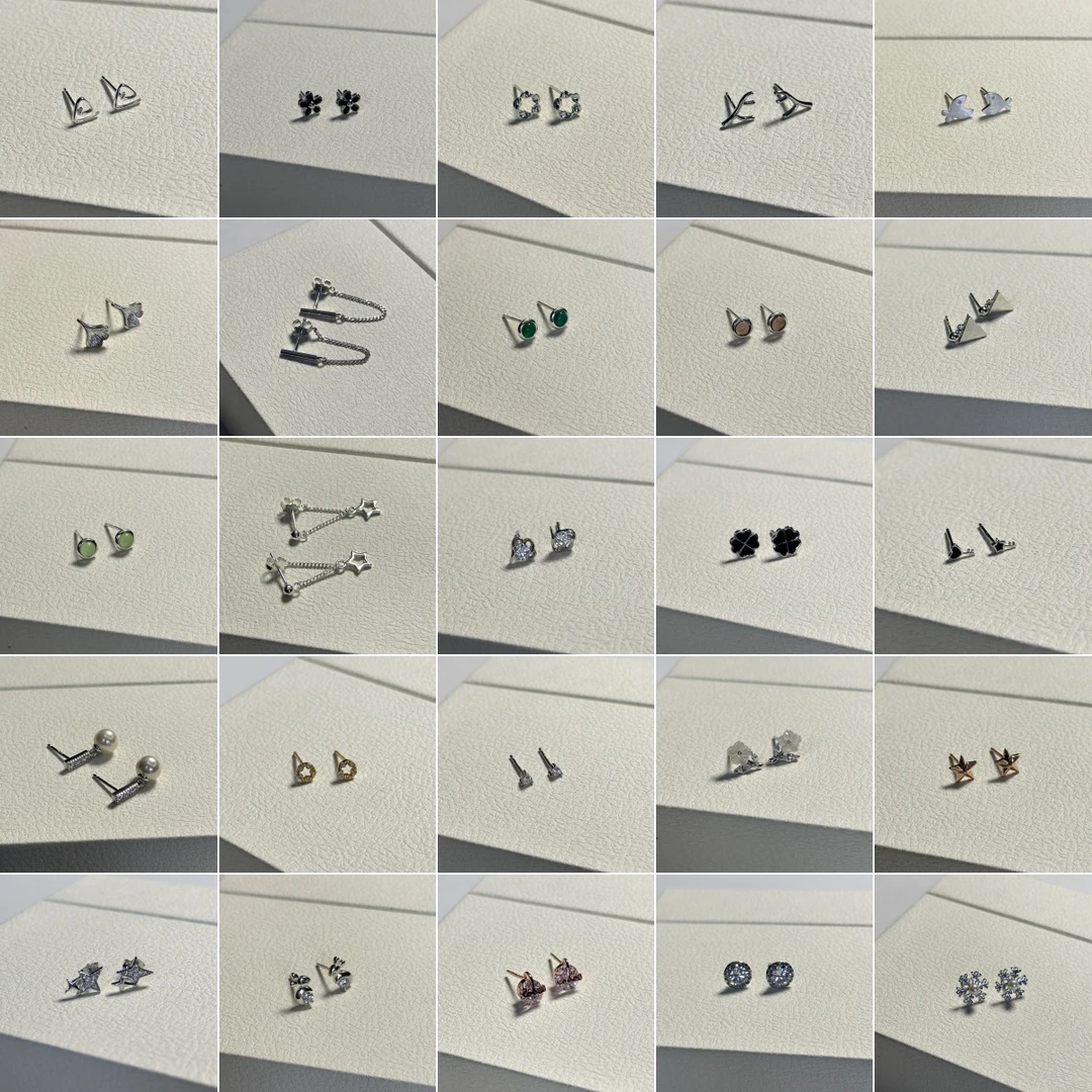 925银耳饰 纯银简易耳钉养耳洞必备仙女气质情人节送礼多孔耳饰