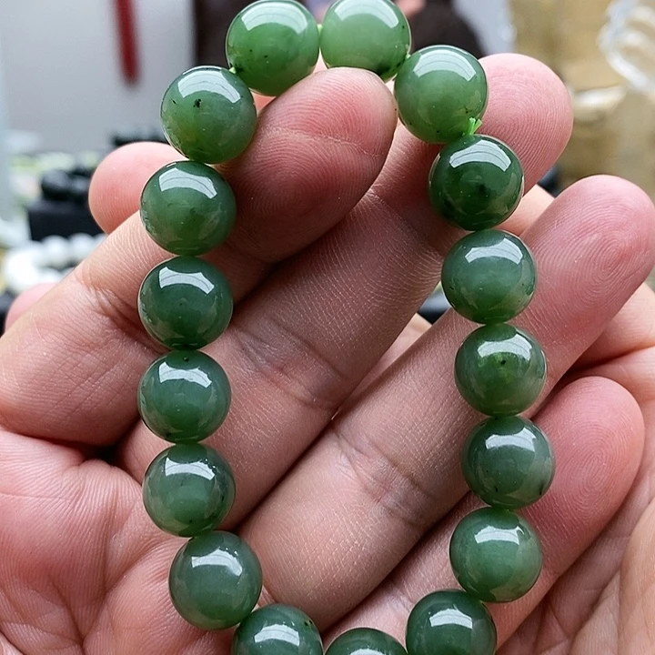 【闪购商品】未镶嵌手链和田玉碧玉12