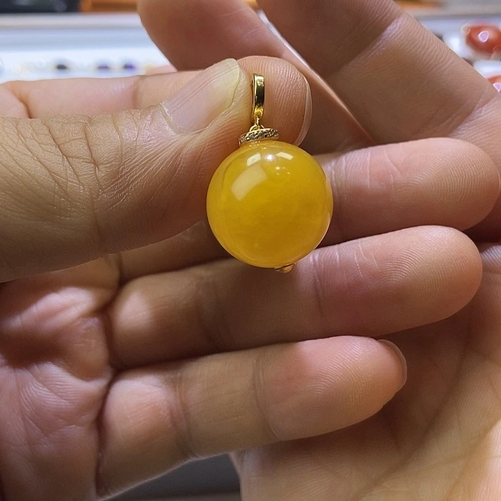 琥珀银S925镶嵌颈饰