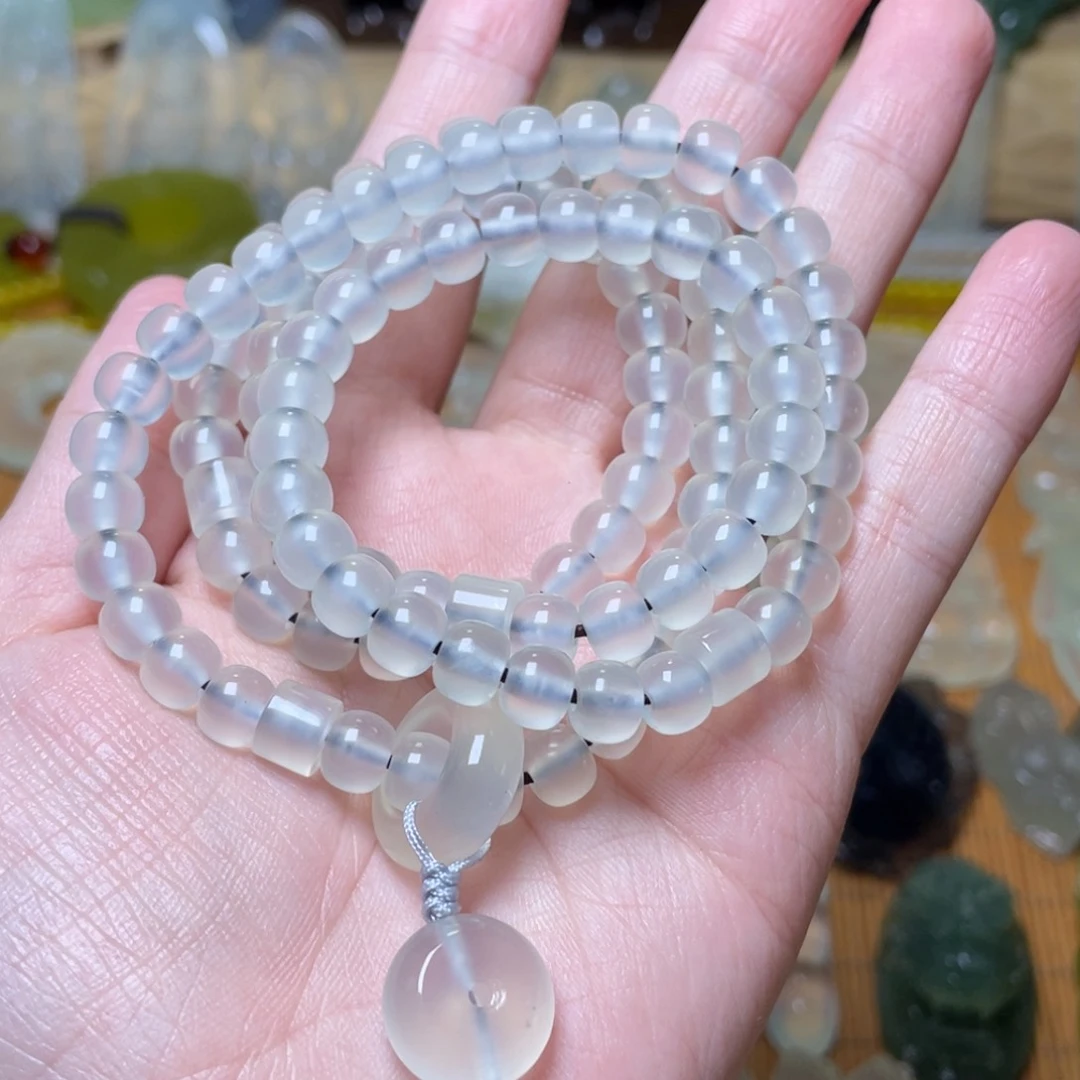 蛇纹石玉108粒未镶嵌久**阳