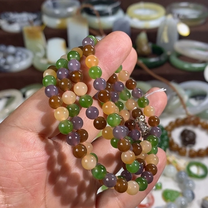 套链未镶嵌和田玉卡6多宝108