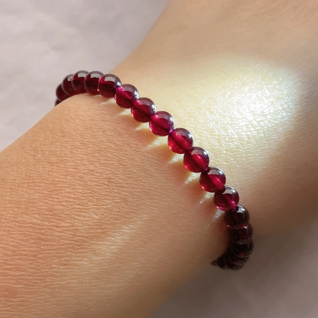 石榴石手链未镶嵌5.6拍二发三