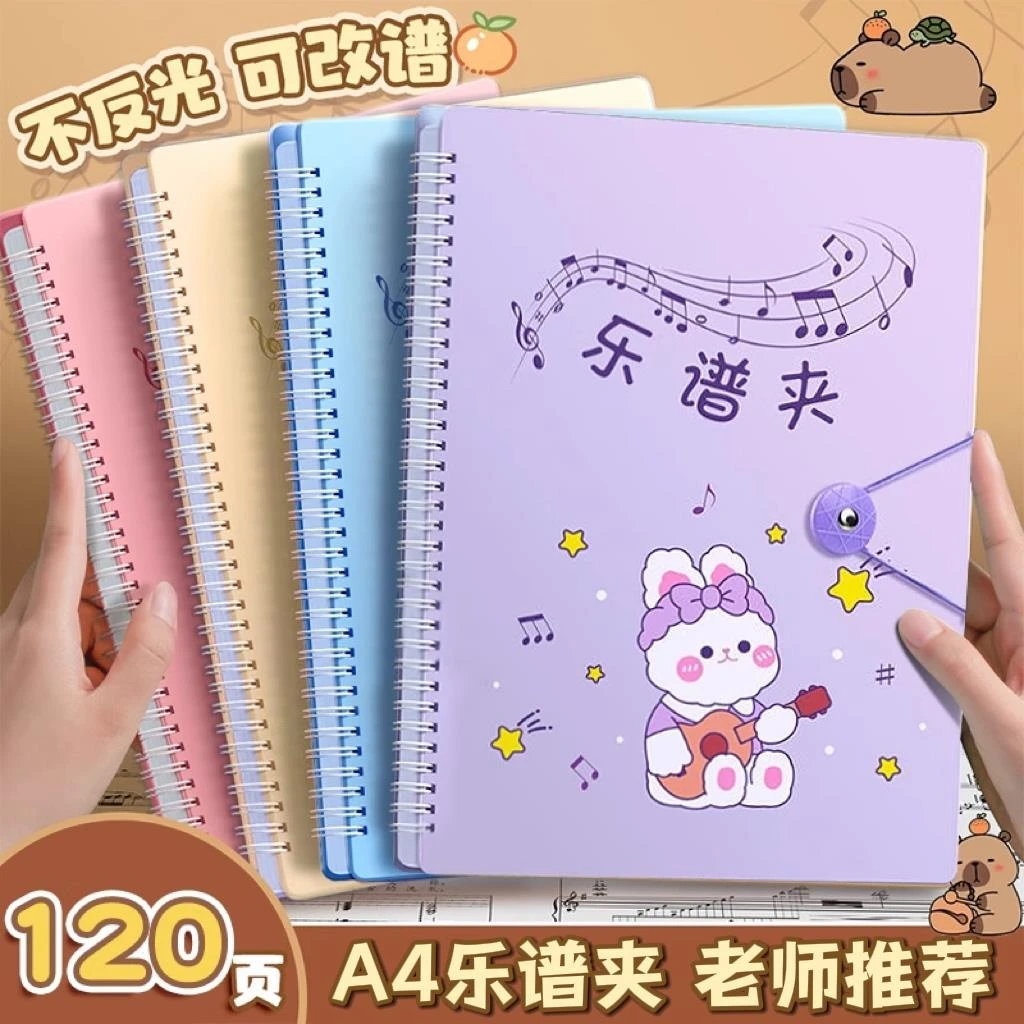 歌谱文件夹乐谱夹可修改a4歌谱琴谱展开式不反光架子鼓钢琴谱册曲