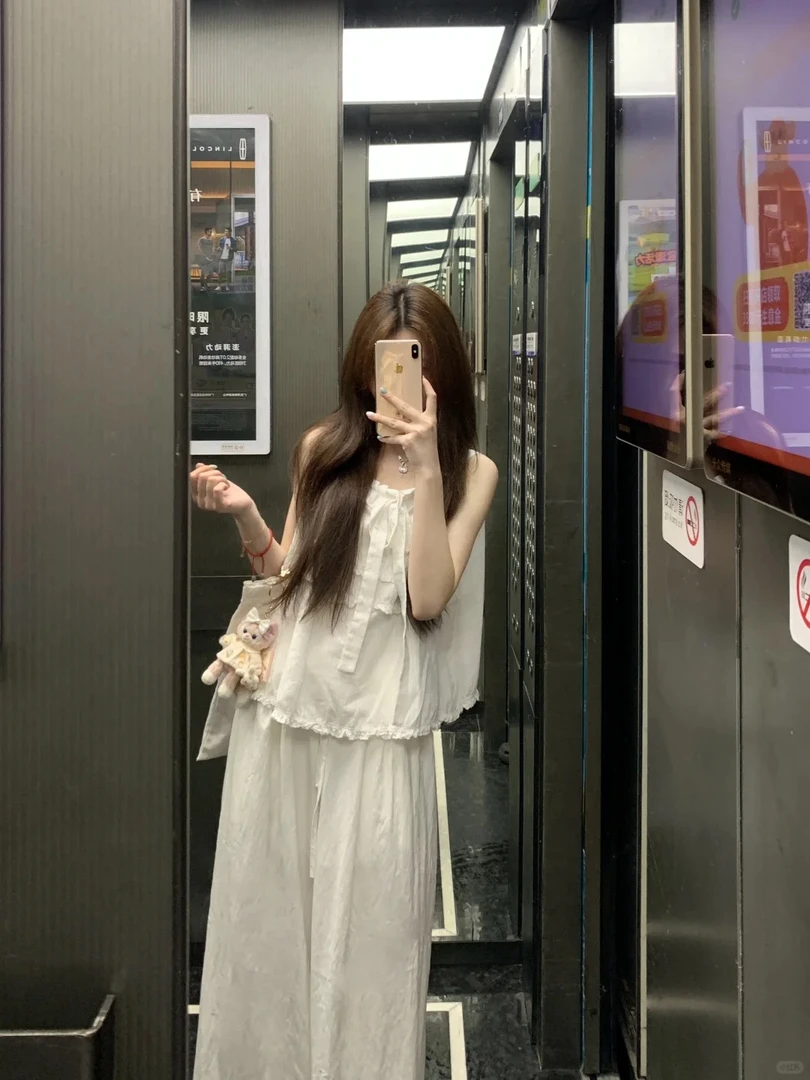 2025夏季新款时尚套装气质显瘦无袖背心上衣宽松洋气休闲百搭长裤