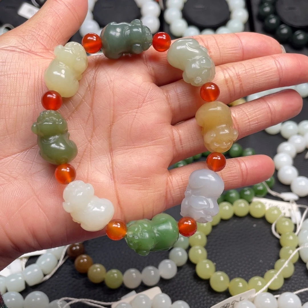 和田玉未镶嵌手链